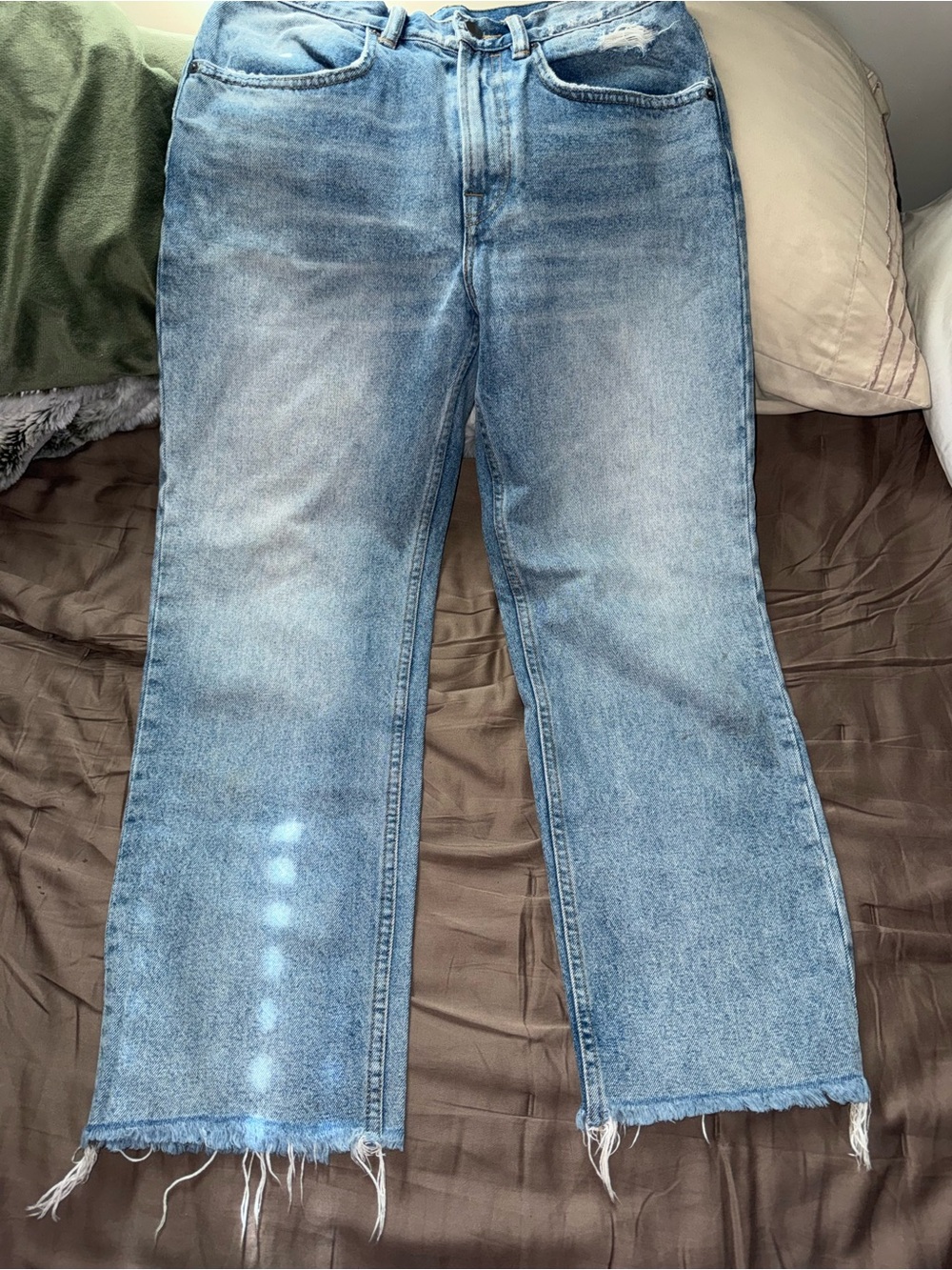 ALLSAINTS mazzy cropped wide leg jeans